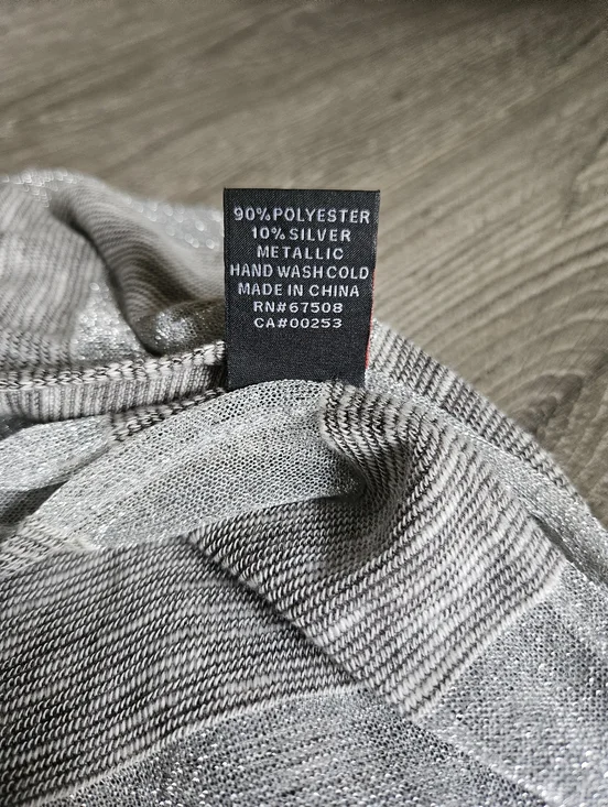 Beautiful Soft Classy Infinity Scarf Scarves Lot Metallic Silver Gold Black Nail - Picture 8 of 8